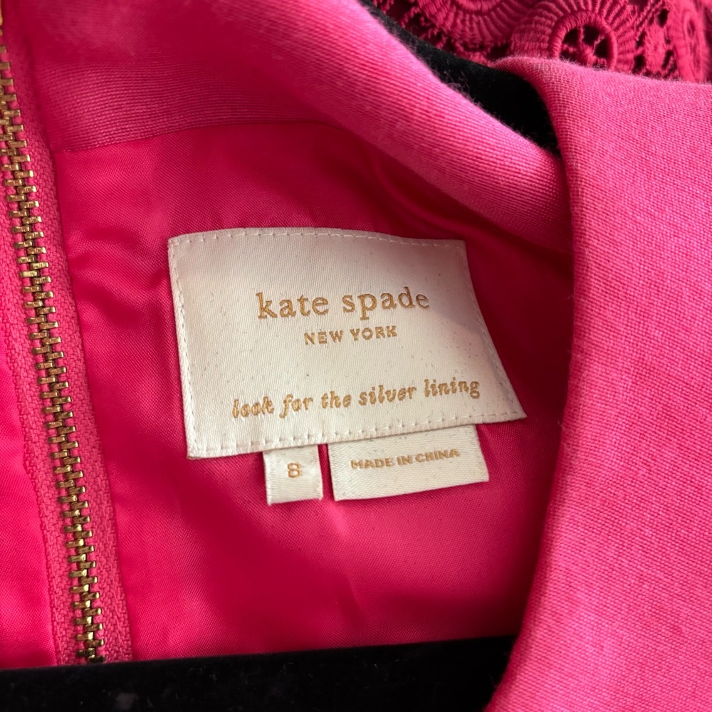 ❗️FINAL❗️Kate Spade Short Sleeve Pink Dress with Gold Accents 8 - Picture 7 of 10